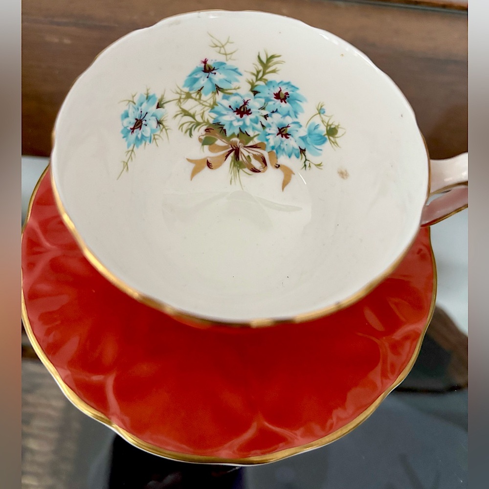 Rare aynsley vintage teacup and saucer collectible fine bone china England